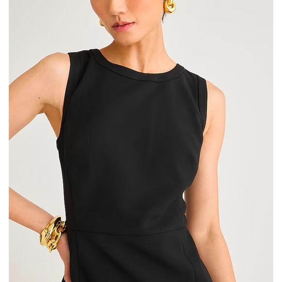 NWT J.Crew Sheath Dress In Four Season Stretch Black Size 0 - Picture 3 of 8